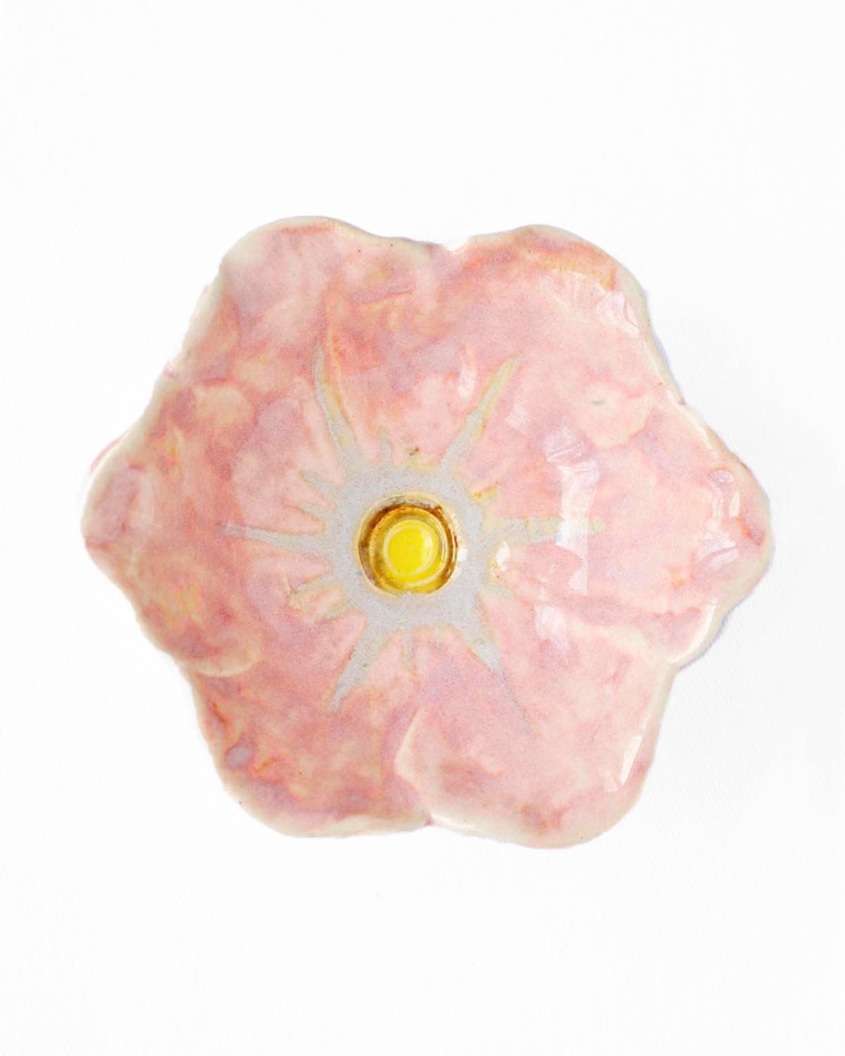 poppy bowl ceramic flower bowl pink wedding favor