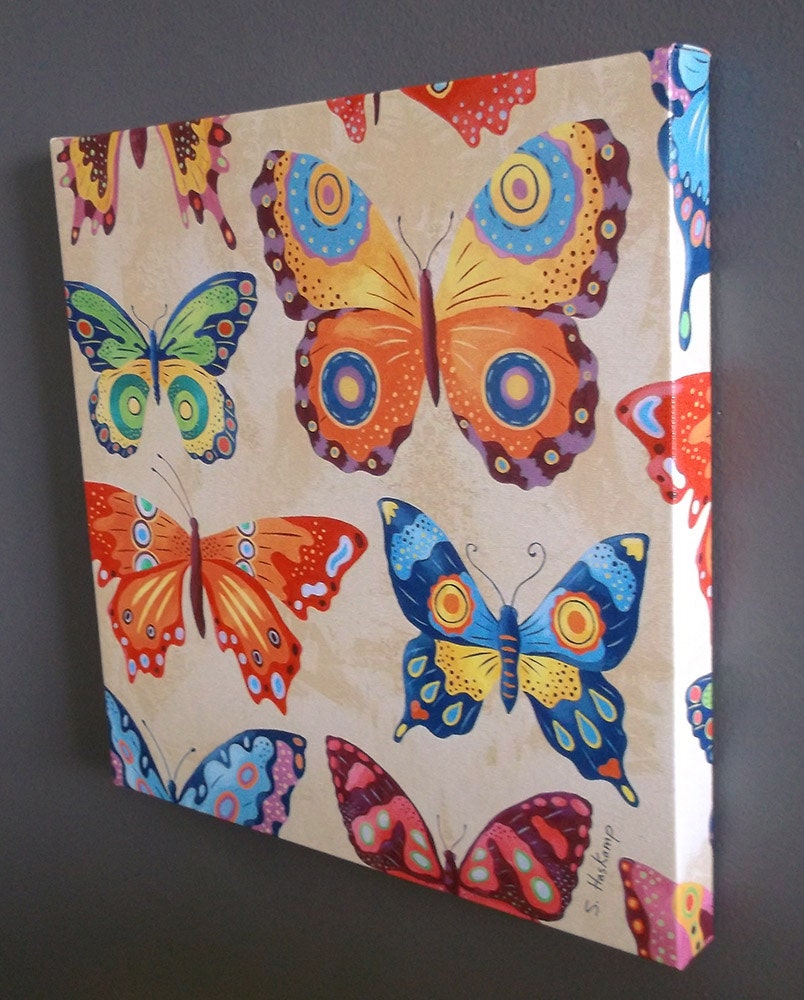 Butterfly Collection Gallery Wrapped Canvas Print 14 X 14