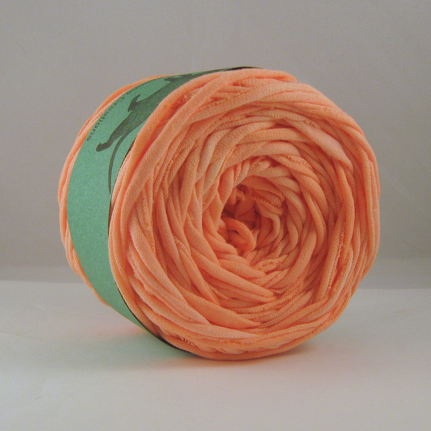 Hand Dyed T Shirt Yarn- Peach Fuzz 60 Yards