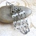 Moonstone Chandelier Earrings, Bohemian Stone Earrings, Rustic Bridal Jewelry