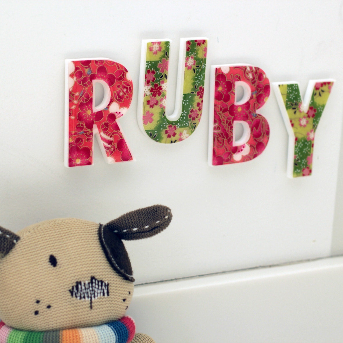 Handmade personalised girls names letters