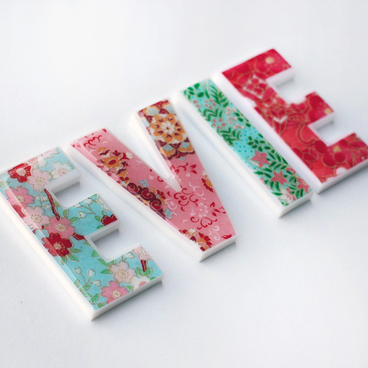 Handmade personalised girls names letters