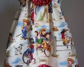 Cowgirl Halter Top/Dress Toddler Infant Sundress in your choice of  size 0-3m, 3-6m, 6-9m, 9m-12m,18-24mos. or 2t.