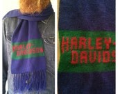 VINTAGE Harley Davidson striped scarf 70s
