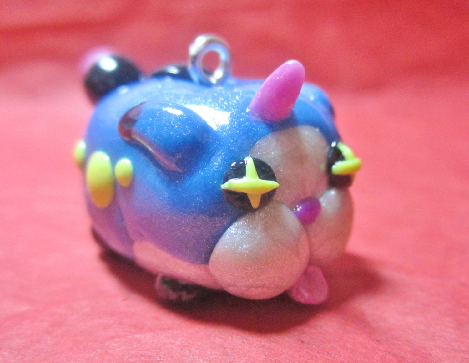 Hand Sculpted Kingdom Hearts Inspired Meow Wow Charm with Free Attachment