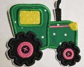 Iron On Applique - Girl Tractor