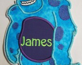 Iron On Applique - Monster with Embroidered Name