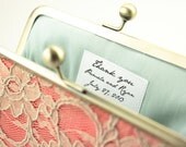 Monogram Clutch / Personalized Gift for Bridesmaids / Monogrammed Gifts (Add-On : Custom Message Label)