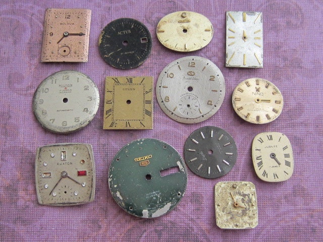 Watch Faces - Featured - Vintage Antique Watch faces -  Assortment Faces - Steampunk - Scrapbooking s66