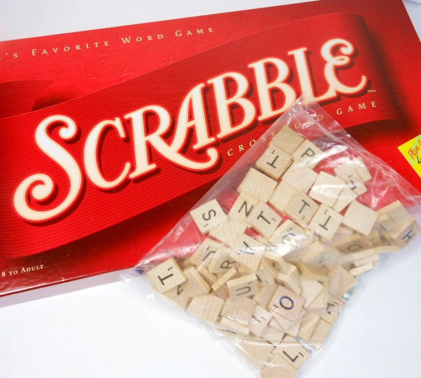Scrabble Tiles 100 Wooden Game Pieces NEW Letters Alphabet Jewelry Supplies Repurpose PeachyChicBoutique on Etsy