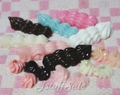 Whipped cream resin cabochons 17 pcs MIX (A314)