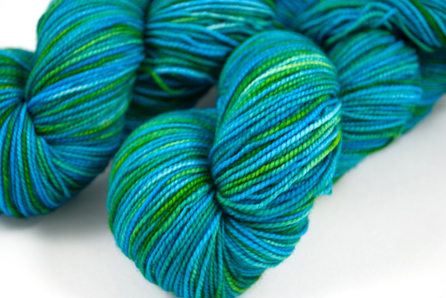 Merino Sock "World Map" Blue, Green