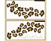 Animal Print wall decals Leopard Spots set of 30 - BROWN and TAN Seen on MTV teen Moms