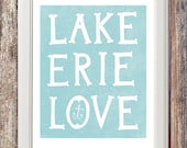 Lake Erie Love Print - Aqua