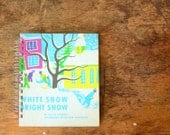 Vintage Book Journal .. White Snow Bright Snow