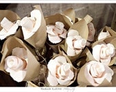 Paper Flower - Hand Painted Blush Pink Stem