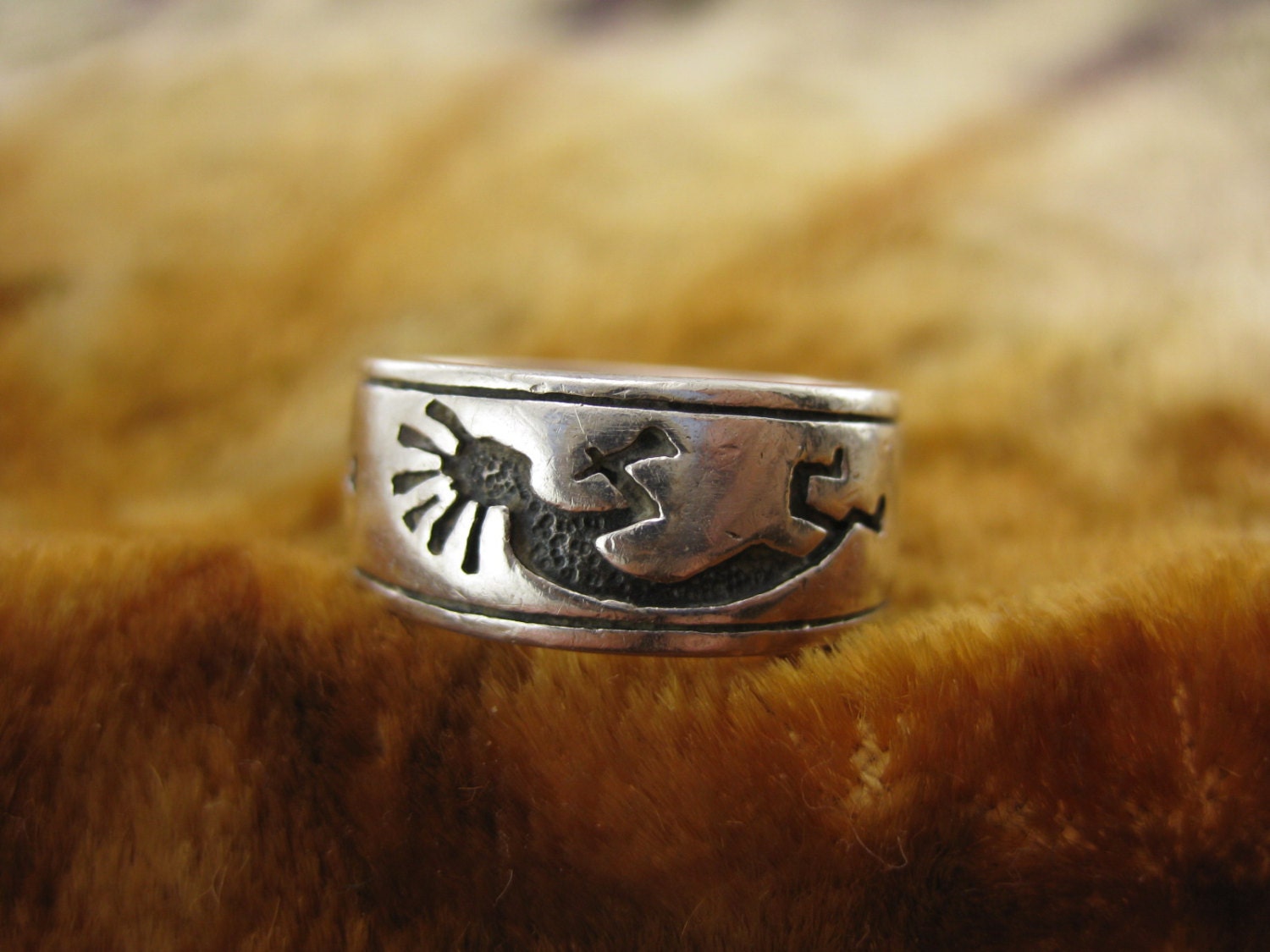 Ring - Size 6 1/2 Through 7  - Sterling Silver - Kokopelli Ring - Humpbacked Flute - Fertility Deity - Childbirth - Southwest Jewelry