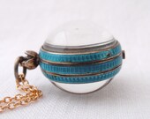 Vintage Enamel Ball Watch Pendant