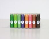 Set of Eight All Natural Lip Balms. Organic Lip Chap. Eight Tubes. Local Beeswax.