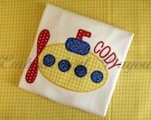 Submarine Personalized Appliqued T-shirt for Boys