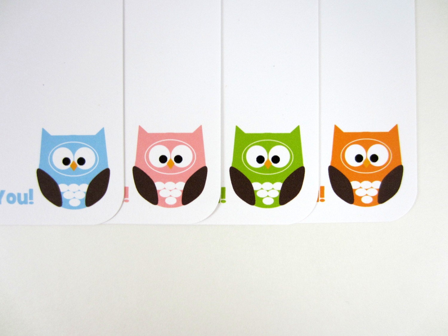 Gift Tags, Thank You Tag, Owl Tags, Hang Tags, Wrapping Supplies - set of 12