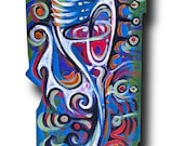 Winged Wine  13 X 33 Original Painting