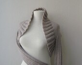 Mink Creme Beige shrug bolero knit mohair 3/4 sleeve or long sleeves / EXPRESS SHIPPING-Fall Fashion-wedding bride bridal bridesmaid