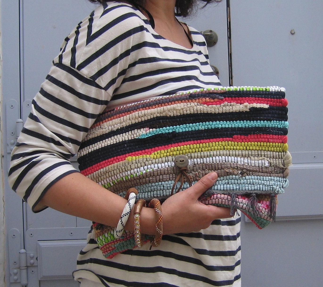 Bohemian style clutch kilim bag ready to ship