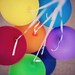 rainbow balloon photograph / birthday, party, celebrate, / party / 8x8 fine art photo