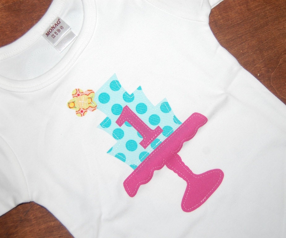 Vintage Cake Stand ...  Ready To Ship 1st Birthday Tee in size 18-24 months white long sleeve tee ... Girls Birthday Shirt