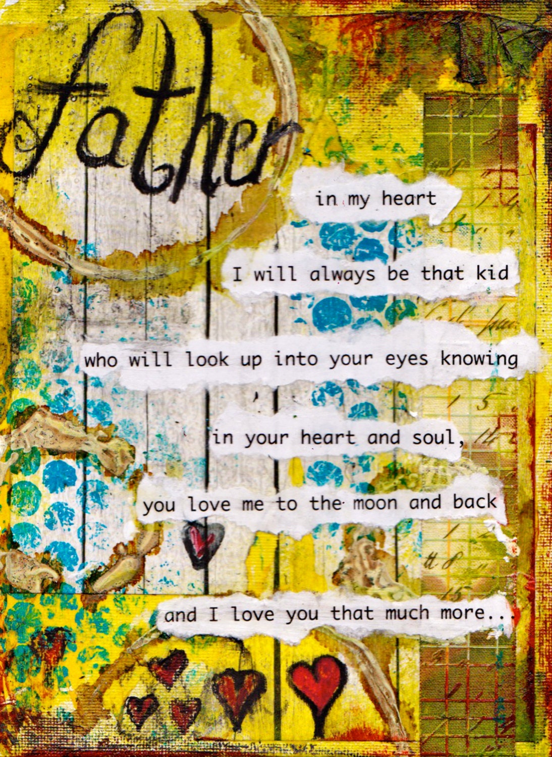 Father's Day Card 5"x7" Blank Greeting Card with Envelope, Note Card, Stationary, Blank Note Cards