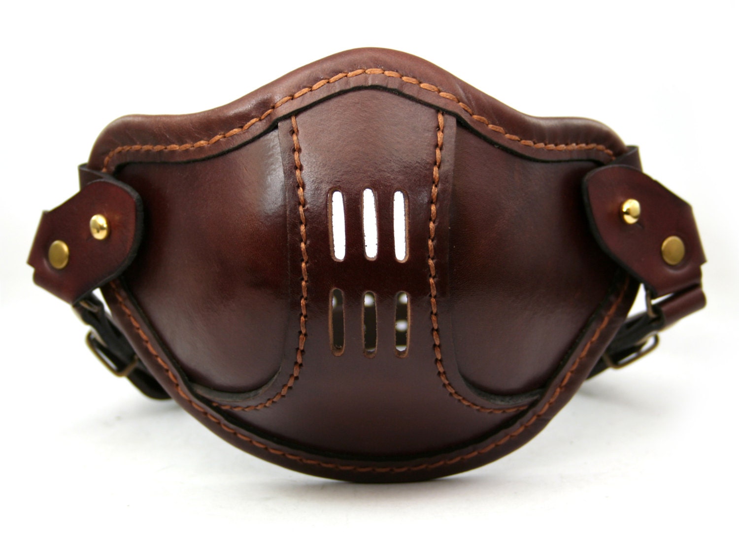 STEAMPUNK LEATHER Mask brown leather SMPL/a Raider design