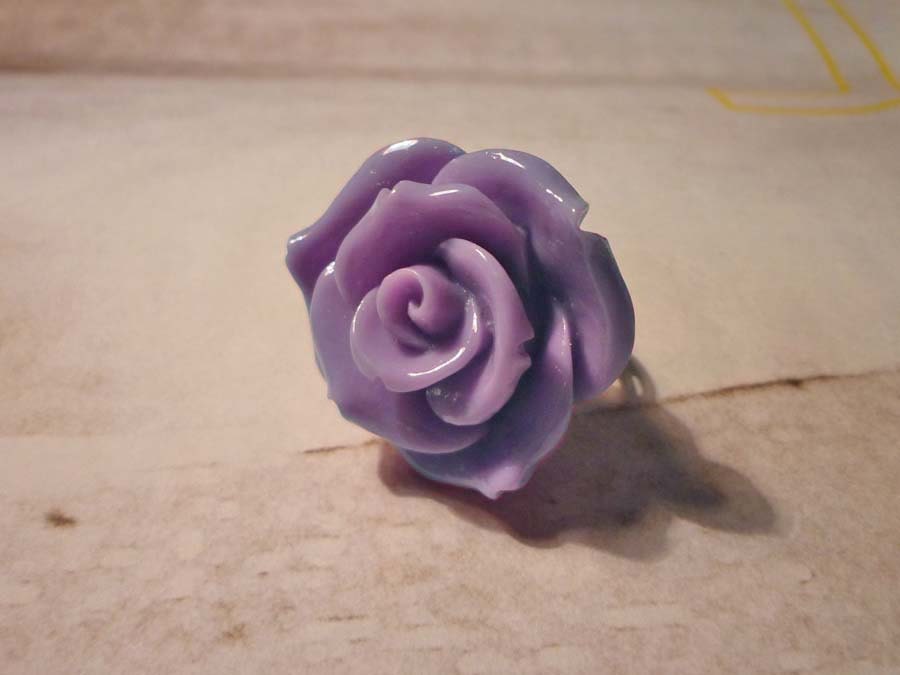 SALE - Purple Rose Ring