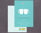 Steamy Mornings Couples Wedding Shower Invitation