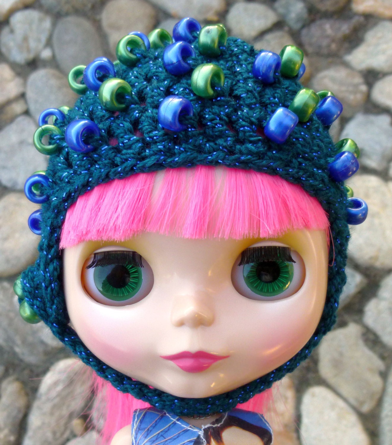Bauble Helmet for Blythe: Big Blue Marble