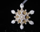 Snowflake Christmas Ornament Gingerbread Glass Glitter-Fairy Dust