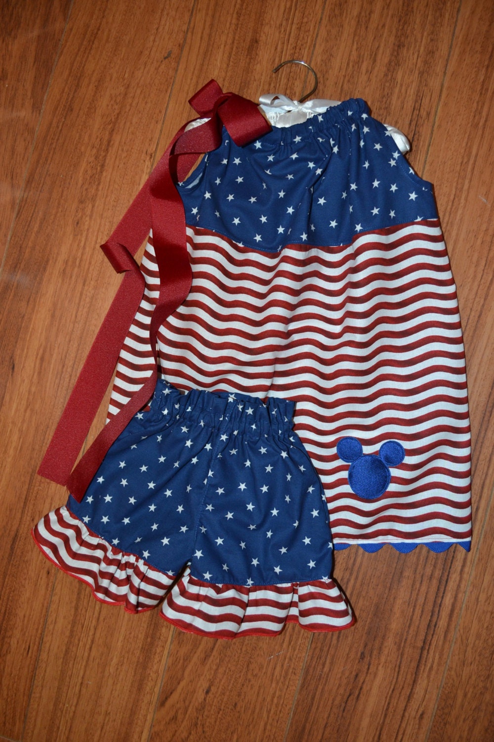 Disney on the 4th of July Swing Top and Ruffle Shorts Mickey Minnie Mouse