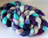 Merino Roving - Hand Painted - Hand Dyed for Spinning or Felting - 4oz - IGLOO