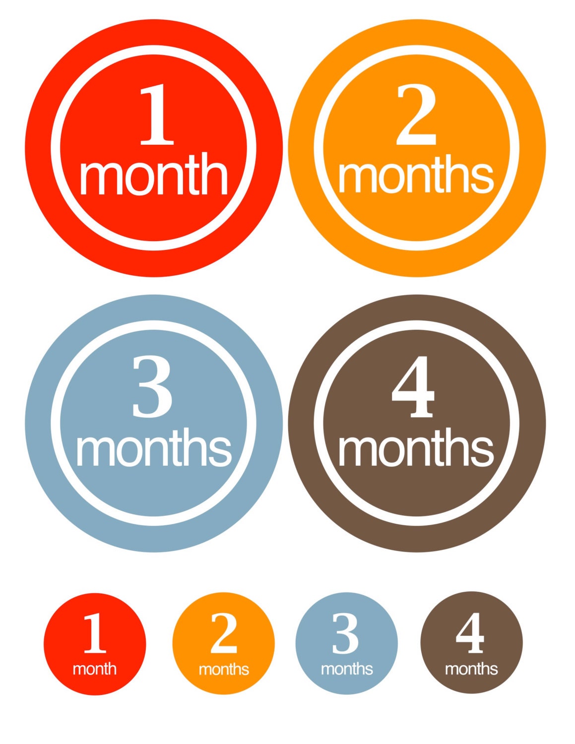IRON ONS - 12 Monthly baby onesie iron on heat transfer - for Baby - Benjamin