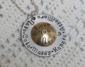 Mixed Metal Love You Nana Necklace with up to SIX Names