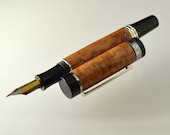 Madrone Burl Fountain Pen - Handcrafted Wooden Fountain Pen