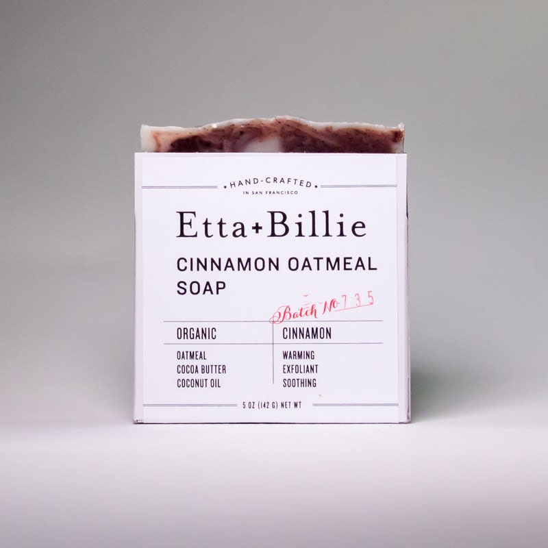 Oatmeal Cinnamon Soap Organic Ingredients Vegan