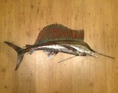 Sailfish Metal Wall Art Fish sculpture Handmade Beach Coastal Tropical Ocean