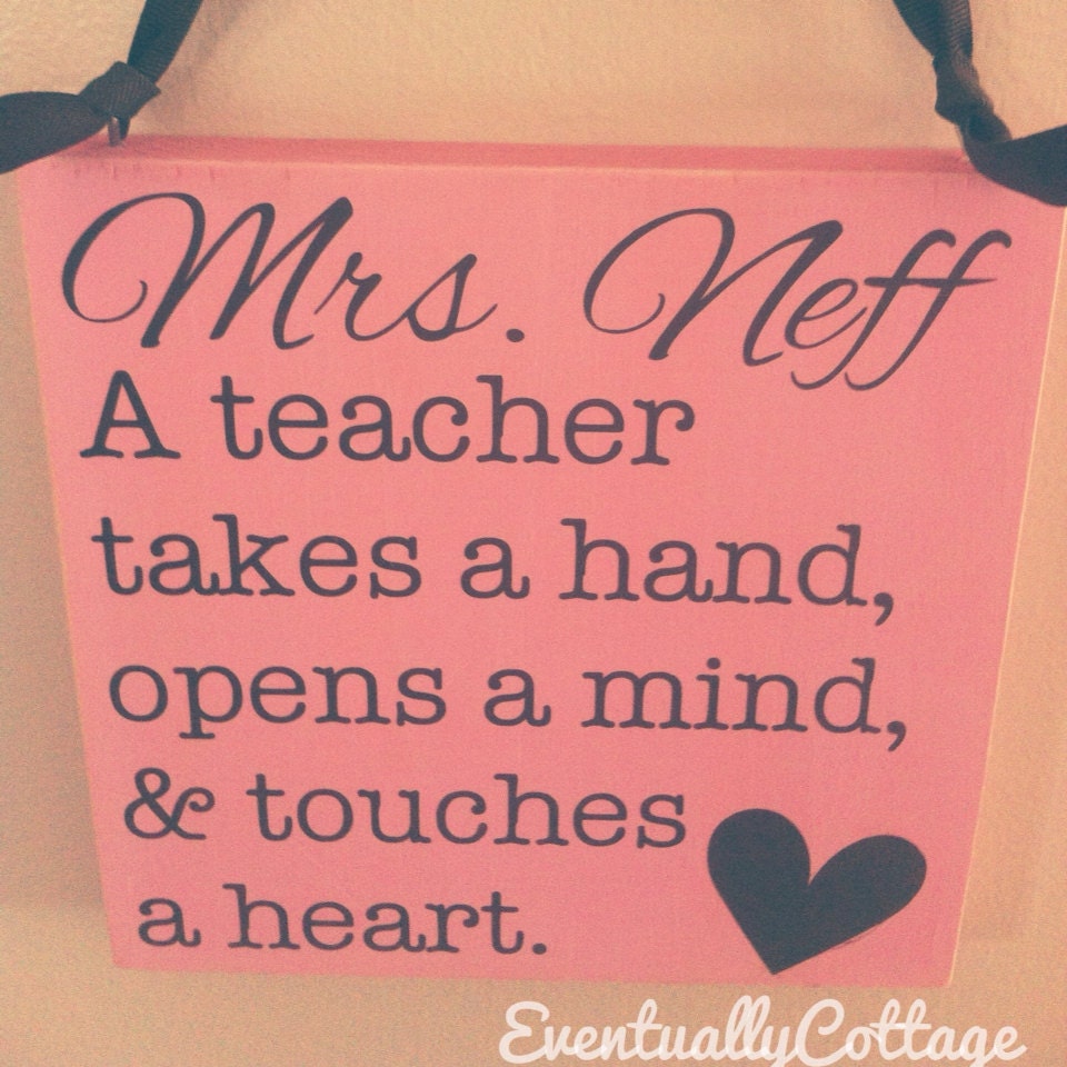Personalized Teacher Sign