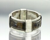 Men's Wedding Band, Sterling Silver Wedding Band for men, Stainless Steel band, 9mm Wide Band