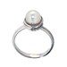 GOLDEN NEST 14K White Gold Pearl Ring, Pearl Engagement Ring, Unique engagement ring, Custom Italian fine jewelry by Arosha