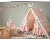 Kids Ruffle Teepee Play Tent