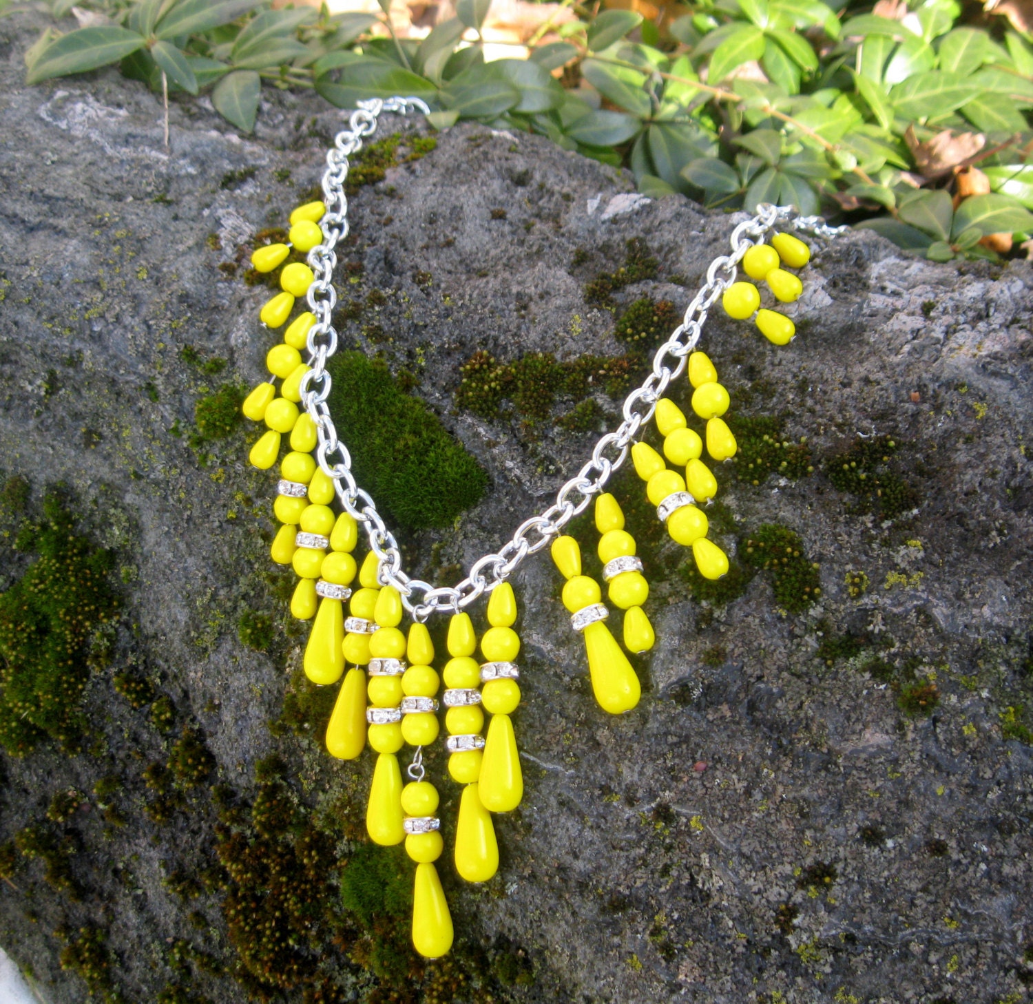 Sunshine Yellow Statement Necklace