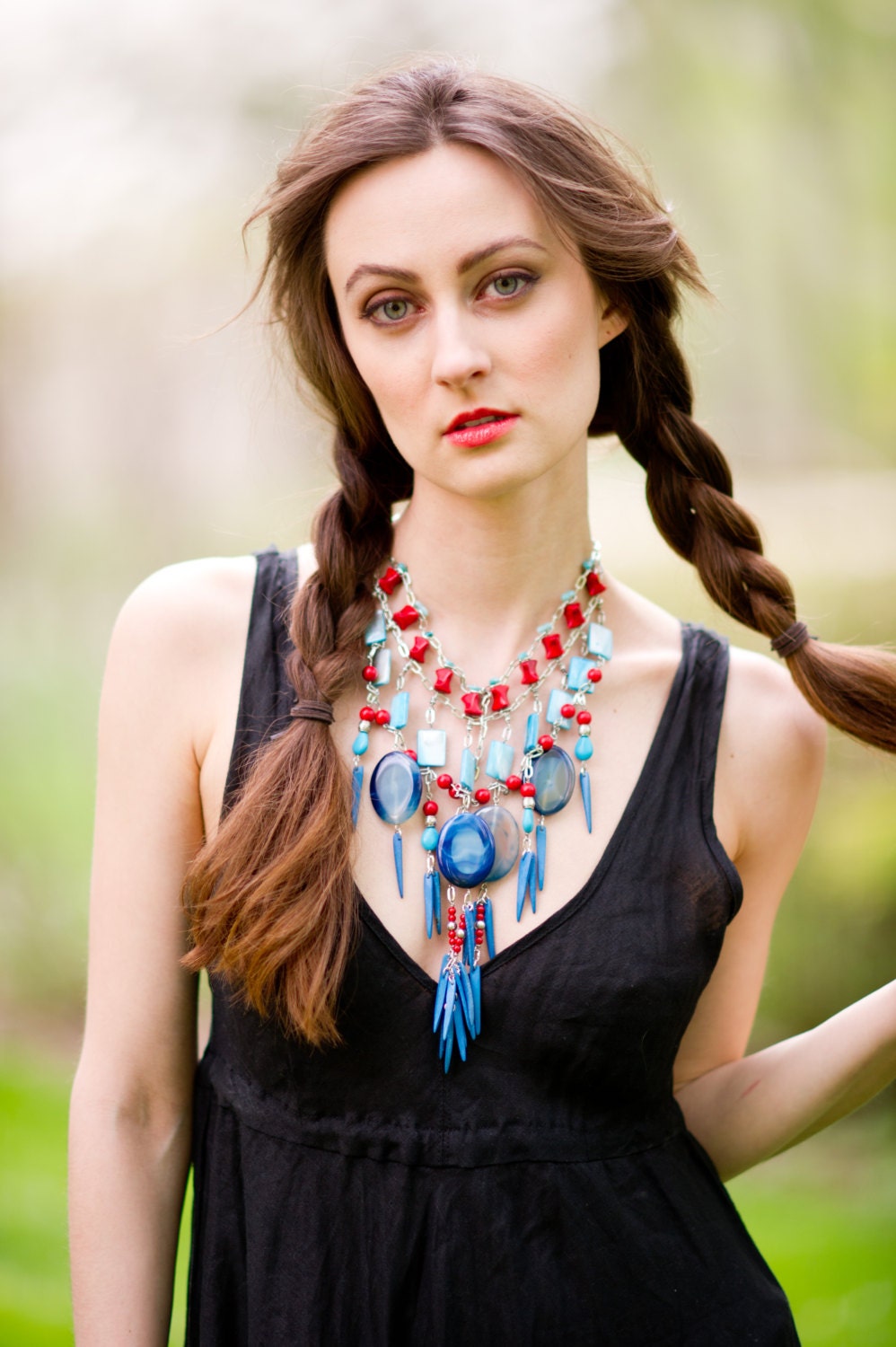 The Sierra Boho Tribal Statement Necklace