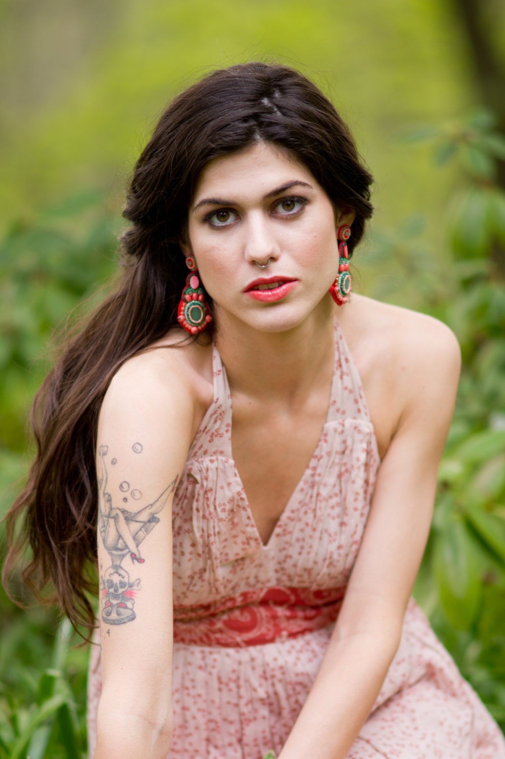 Marakesh Exotic Bead Embroidered Statement Earrings
